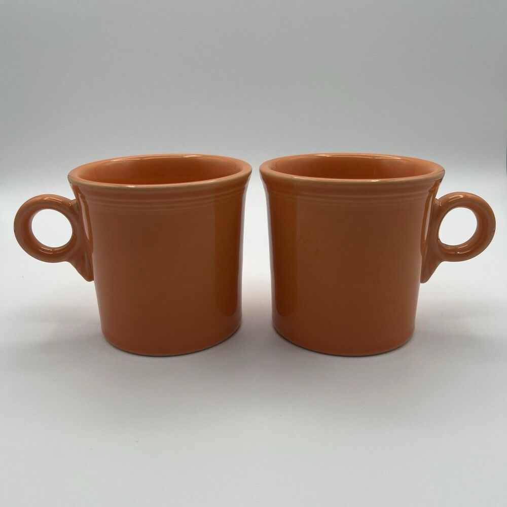Fiesta Ware HLC Homer Laughlin Orange Coffee Mug Cup O-Ring Handle USA